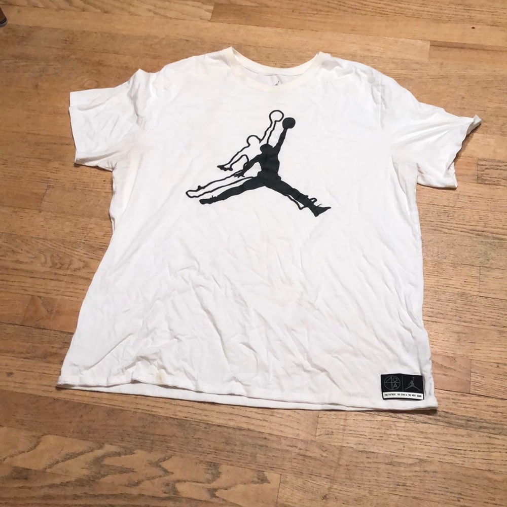 Jordan Mens Jumpman Black White He Got Game Crew Neck Short Sleeve T-Shirt